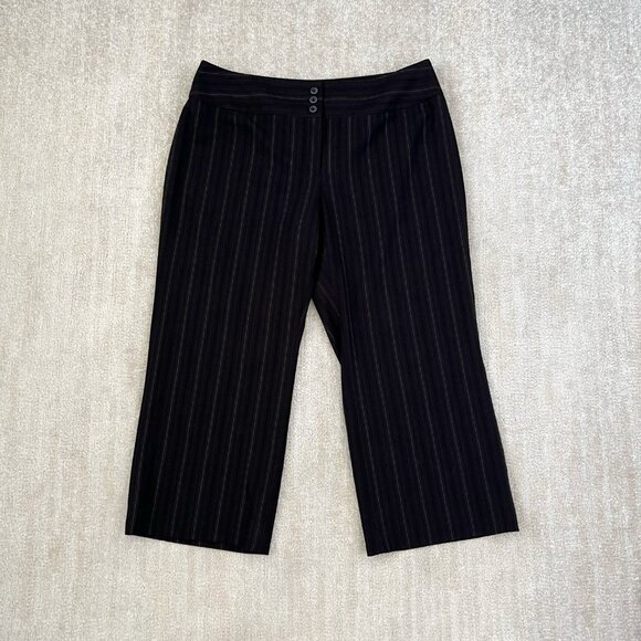 Vintage Style & Co Stripe Crop Pants 14 - Picture 1 of 10